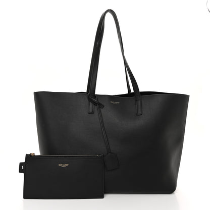 Saint Laurent Calfskin Large Shopping Tote Black 3 of 12