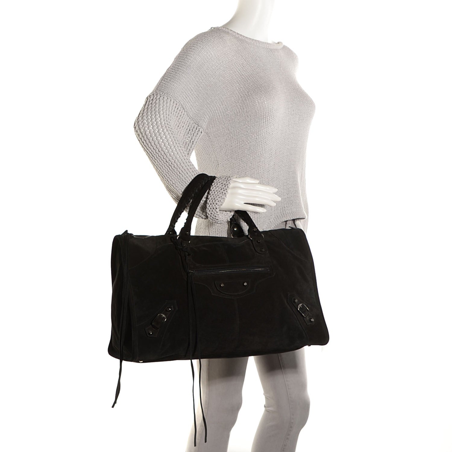 Balenciaga Baby Daim Suede Work Black 2 of 14