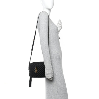 Saint Laurent Calfskin Matelasse Monogram Lou Camera Bag Black 3 of 10