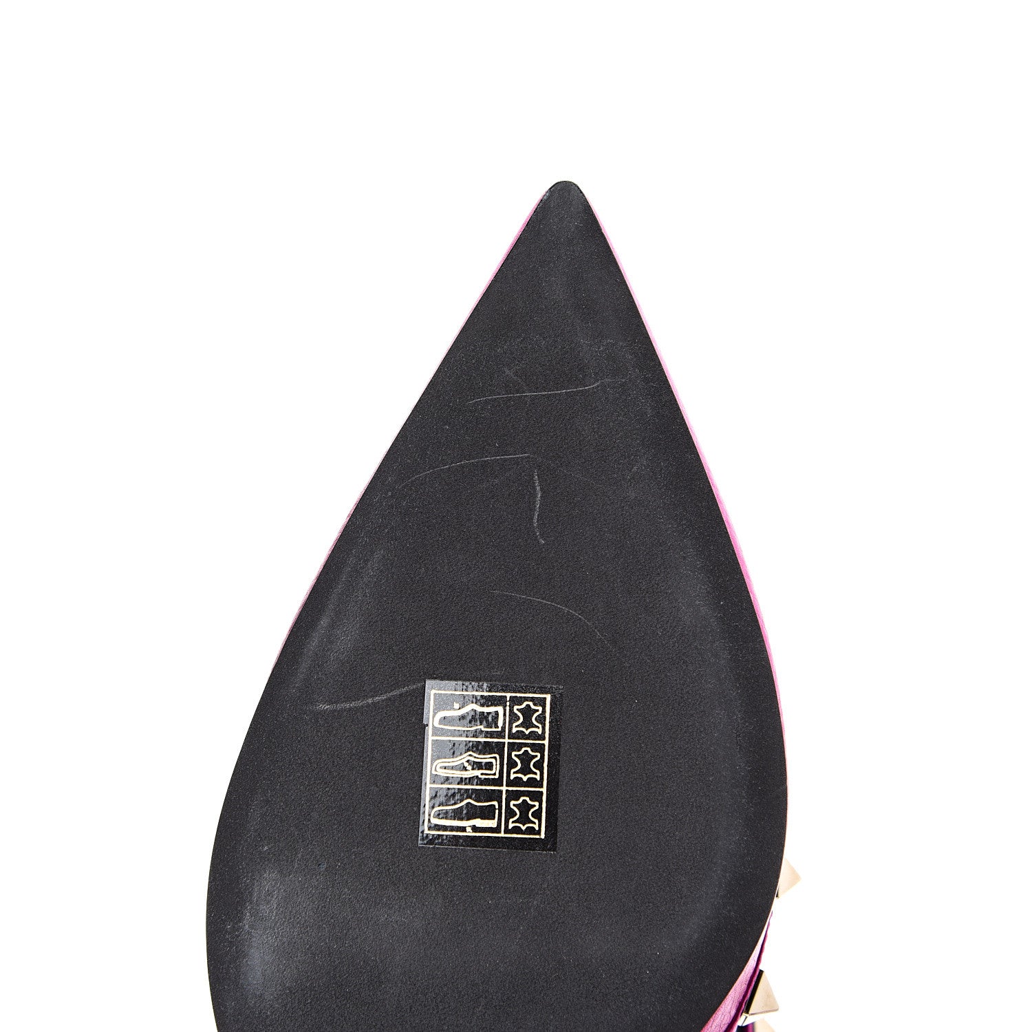 Valentino Garavani Metallic Pebbled Calfskin Rockstud Ankle Strap Pumps 40.5 Peony 9 of 10