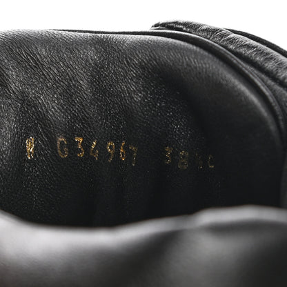 Chanel Lambskin Logo Strap Sneakers 38.5 Blue Black 8 of 9