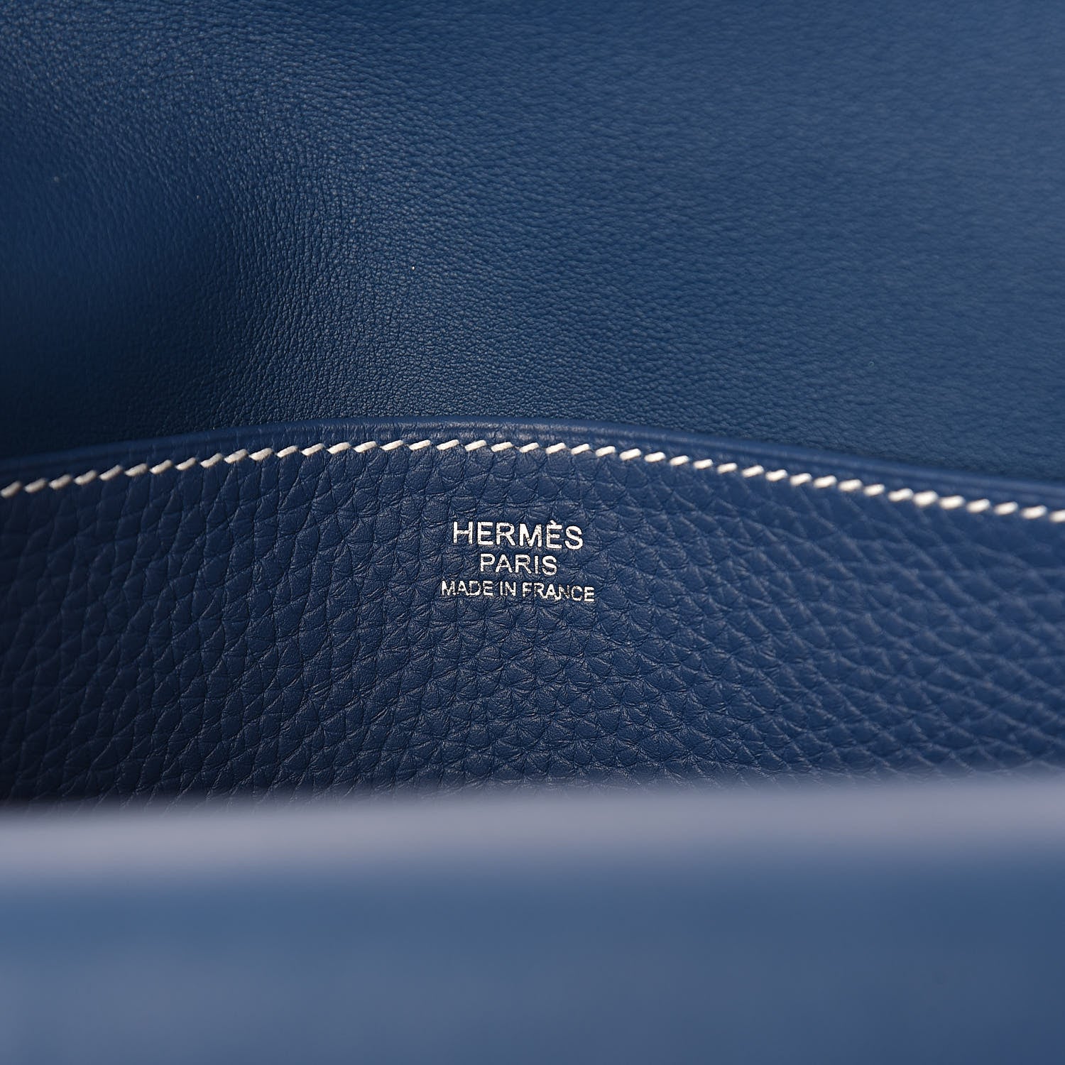 Hermes Taurillon Clemence Halzan 31 GM Deep Bleu 6 of 9