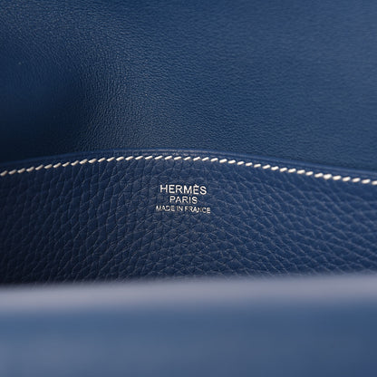 Hermes Taurillon Clemence Halzan 31 GM Deep Bleu 6 of 9