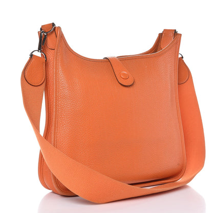 Hermes Taurillon Clemence Evelyne PM Orange 3 of 17