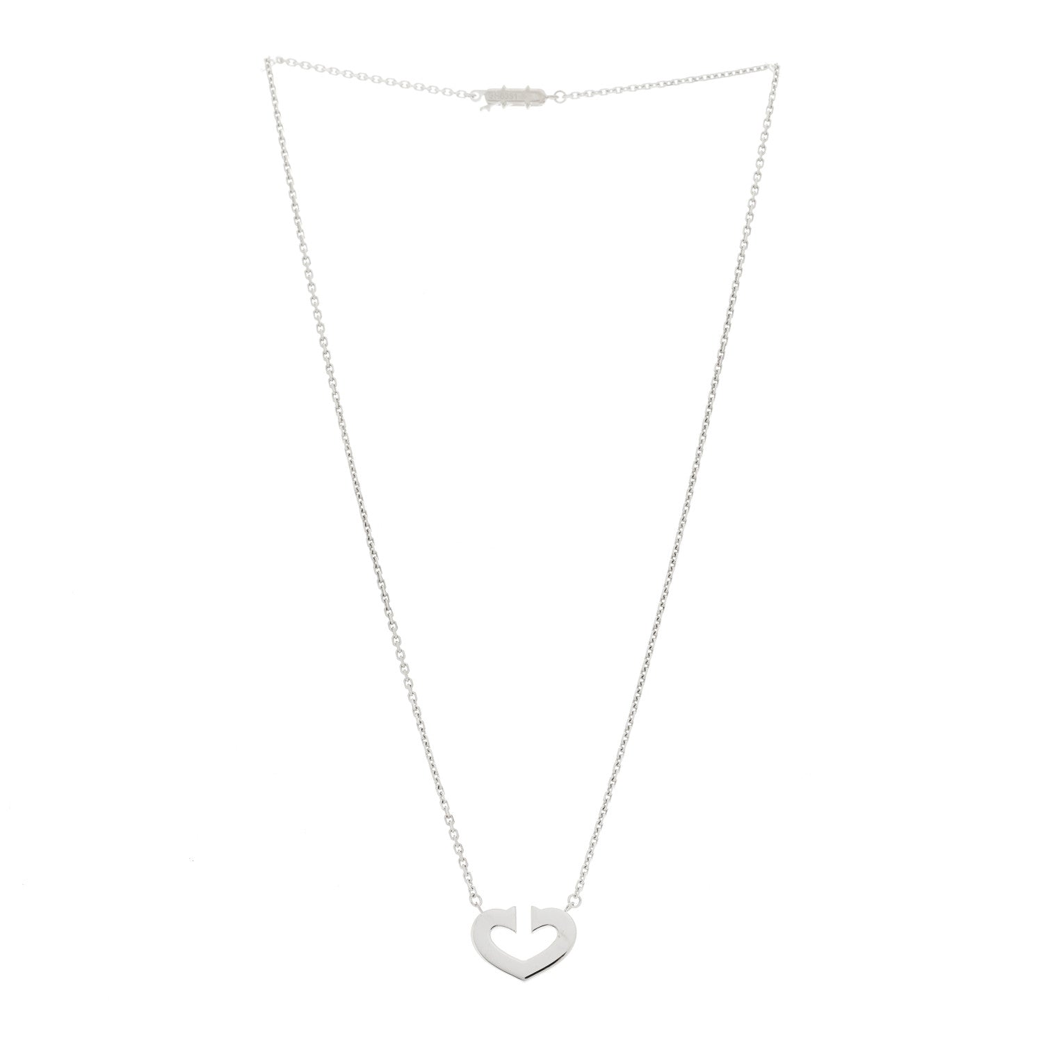 Cartier 18K White Gold Medium Hearts and Symbols Necklace 3 of 5