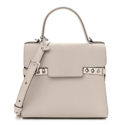 Delvaux Crispy Calfskin Mini Tempete Satchel Light Grey 1 of 10