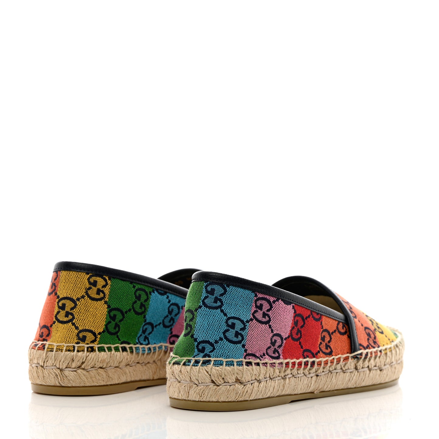 Monogram Multicolor Womens Espadrilles 36 Blue Rainbow Blue