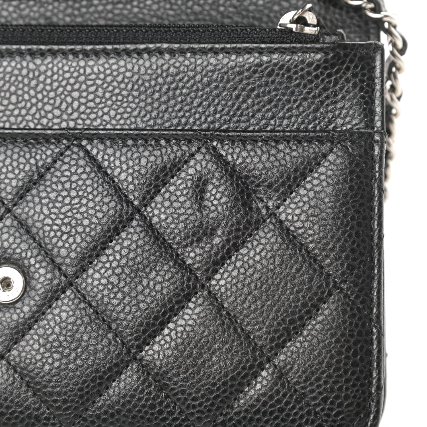 Chanel Caviar Quilted Wallet On Chain WOC Black 12 of 13