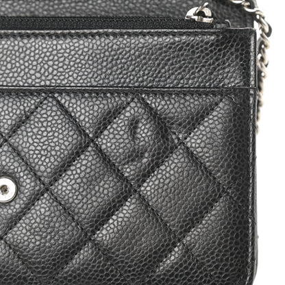 Chanel Caviar Quilted Wallet On Chain WOC Black 12 of 13