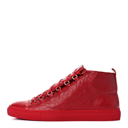 Balenciaga Agneau Arena Opaque Mens High Top Sneakers 45 Rouge Grenade 1 of 11
