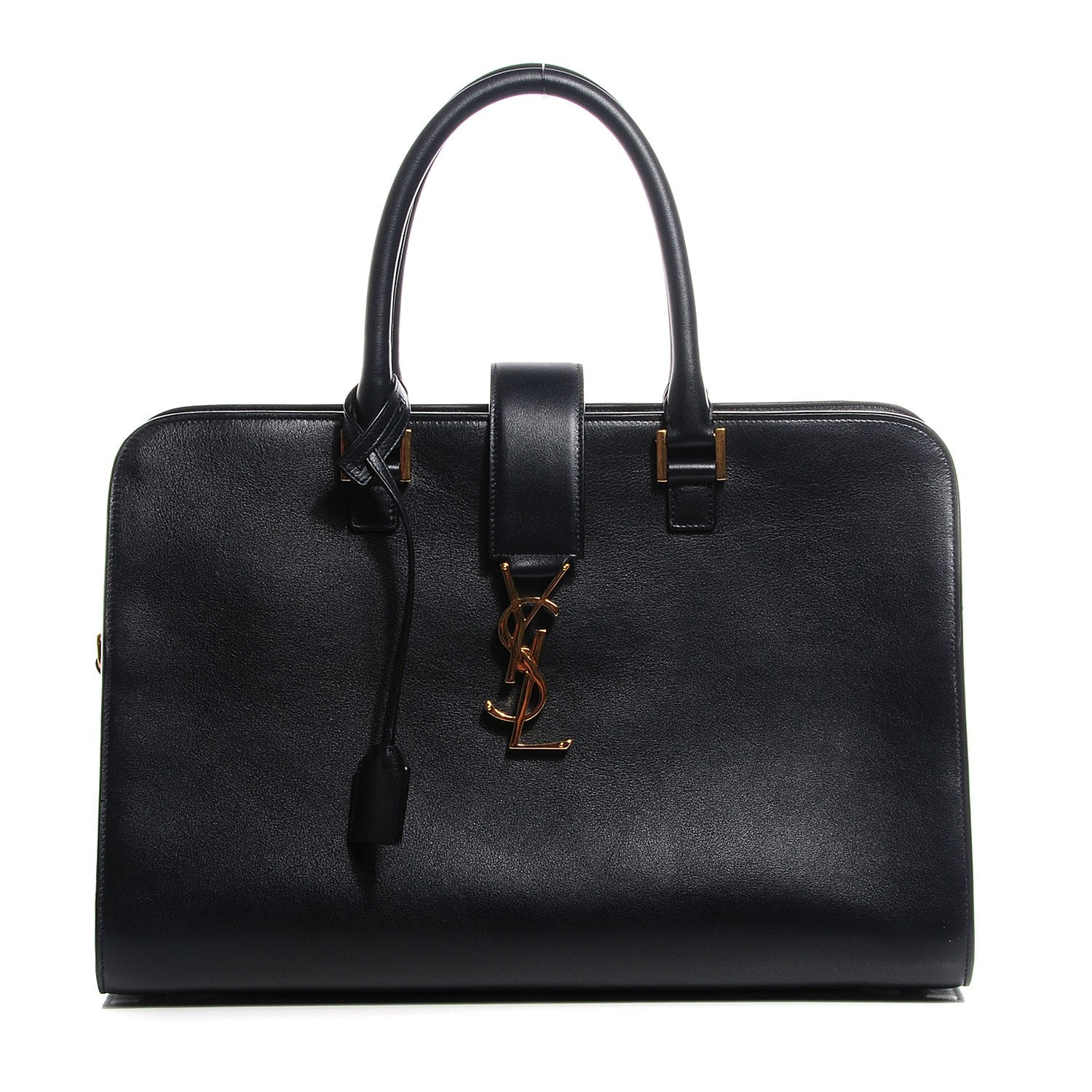 Saint Laurent Smooth Calfskin Medium Monogram Cabas Black 1 of 11