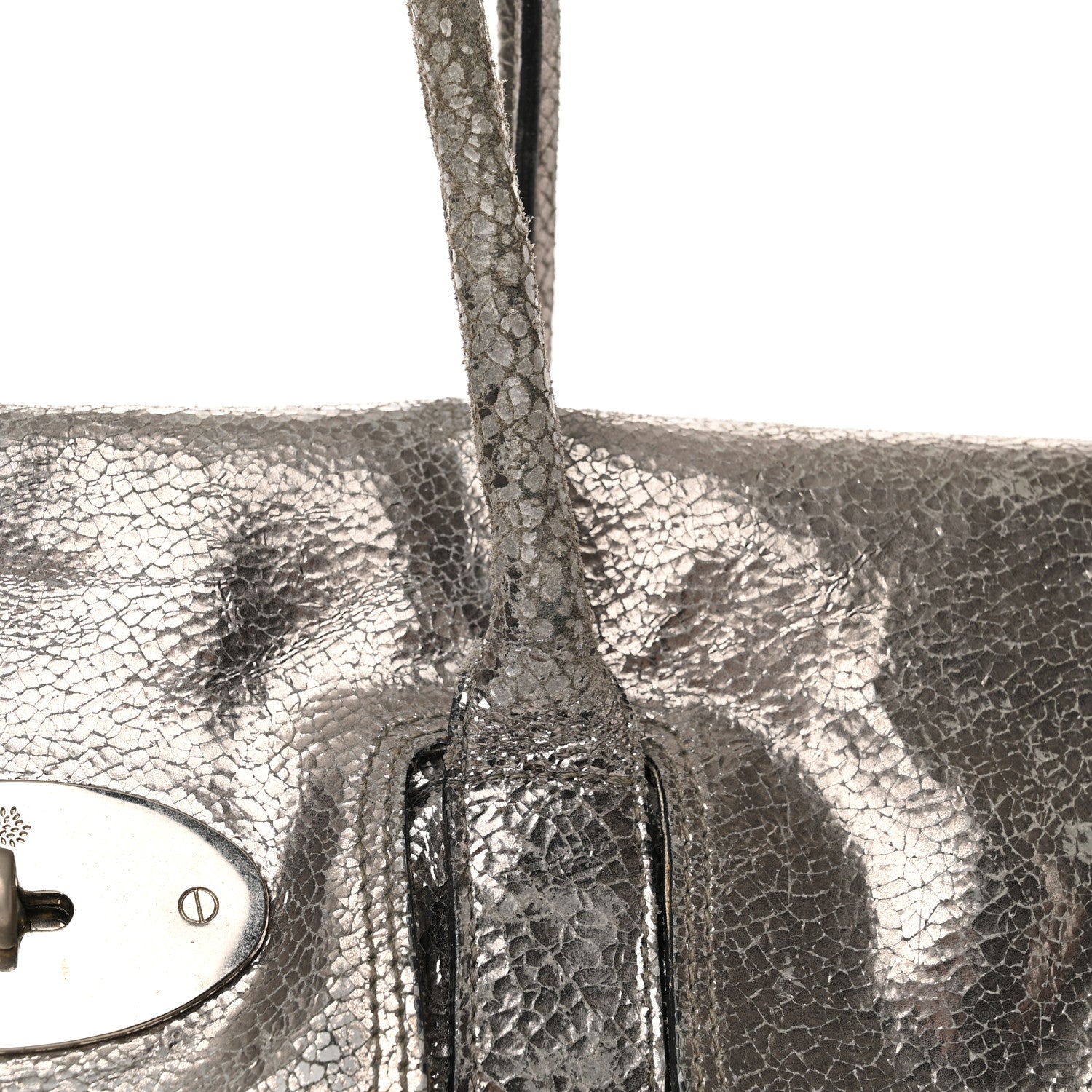 Mulberry Metallic Classic Grain Bayswater Silver 11 of 12