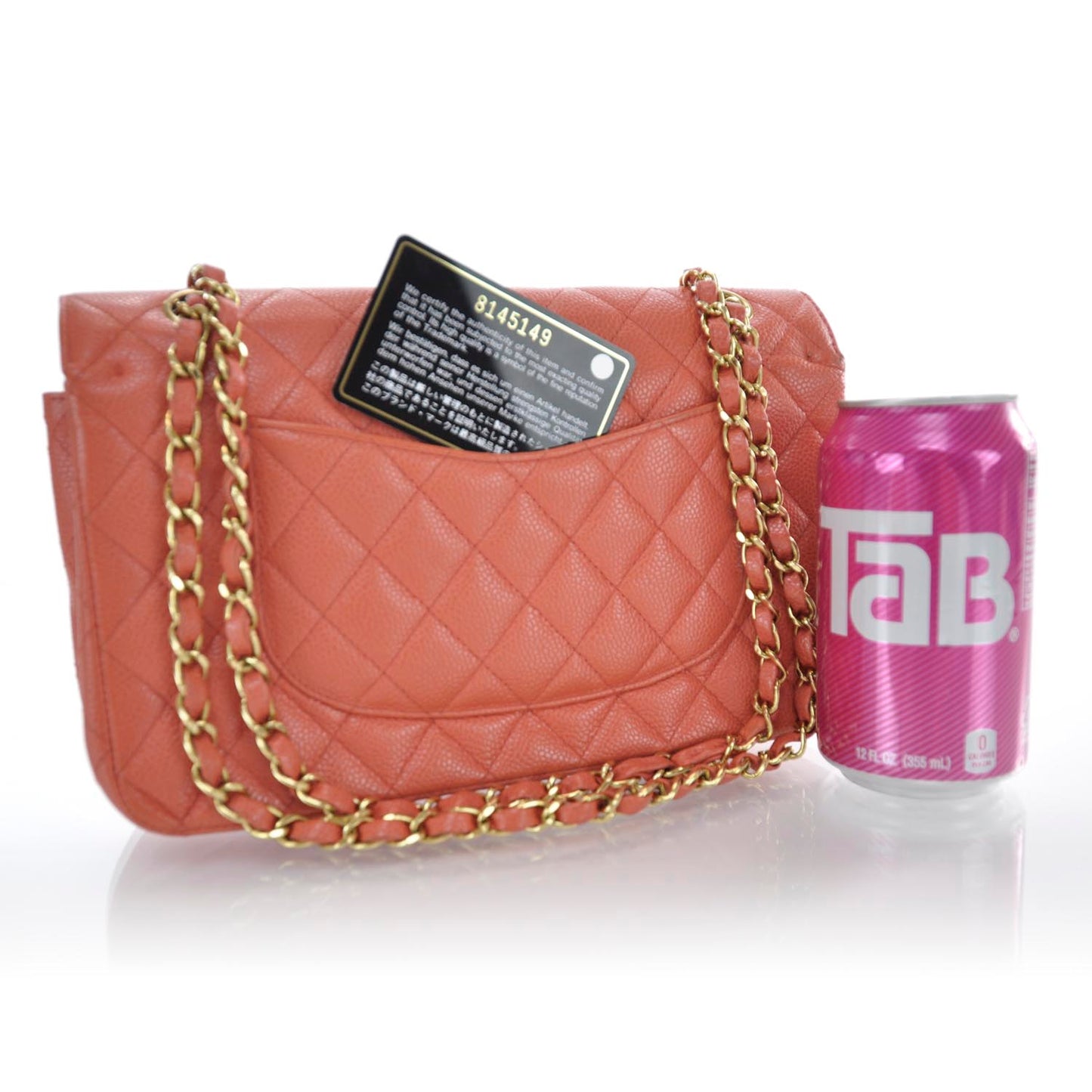Caviar Medium Double Flap Coral