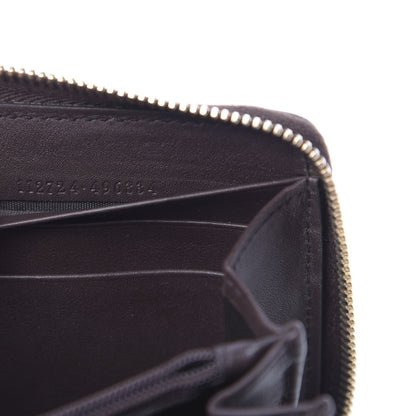 Gucci Guccissima Margaux Calfskin Metal Bar Zip Around Wallet Chocolate 7 of 9