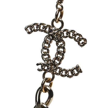 Chanel Pearl Crystal CC Heart Multi Strand Necklace Gold 5 of 5