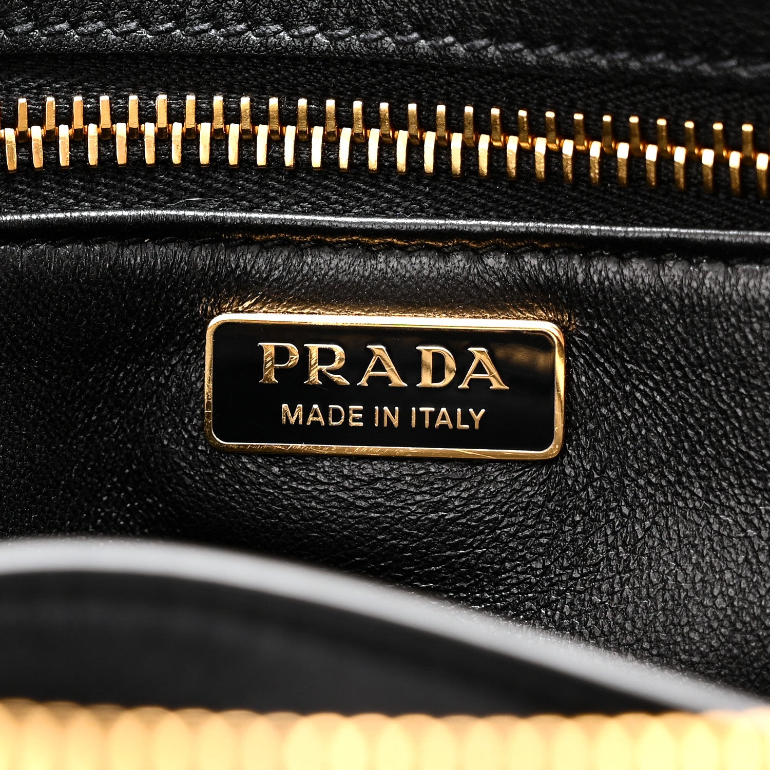 Prada Soft Grain Medium East West Galleria Double Zip Bag Black 6 of 9