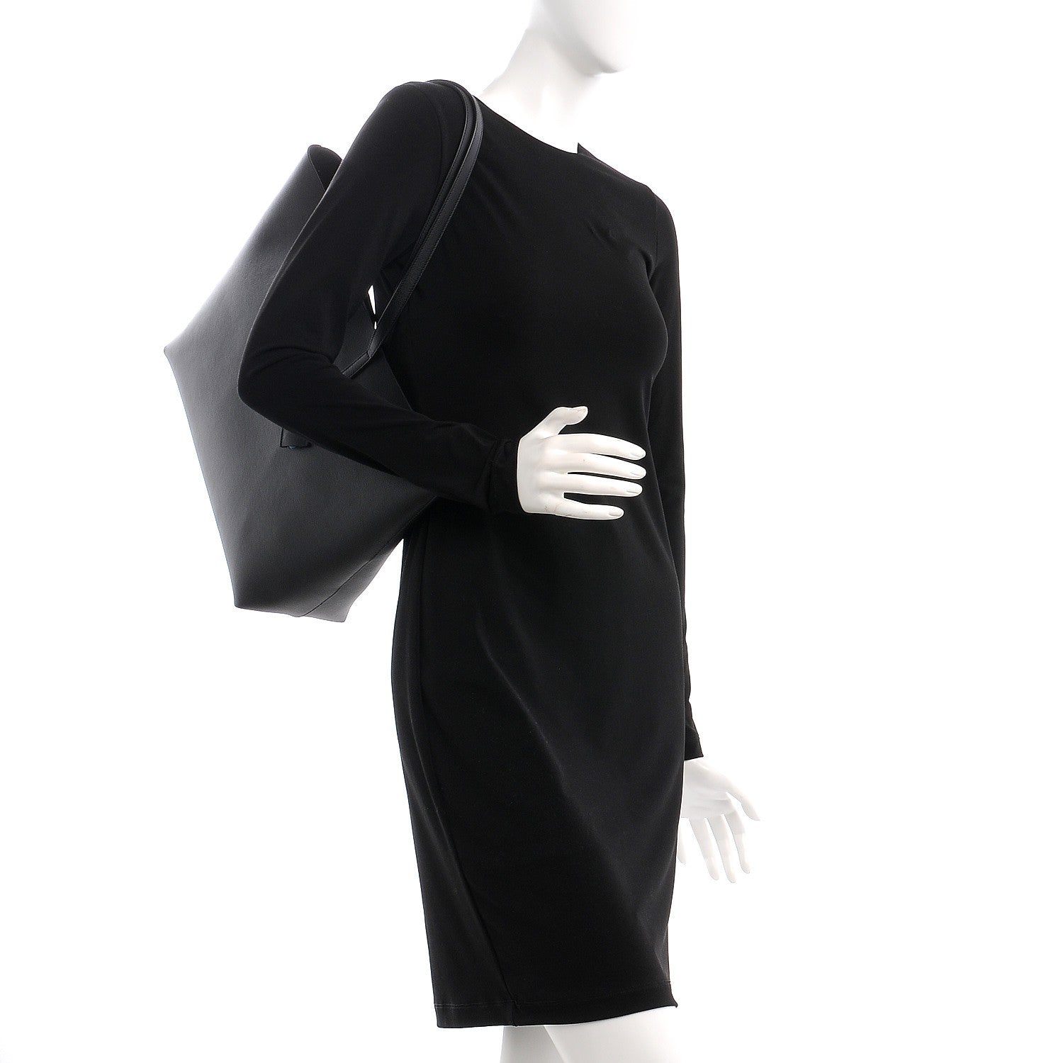 Saint Laurent Calfskin Large Shopping Tote Black 2 of 7