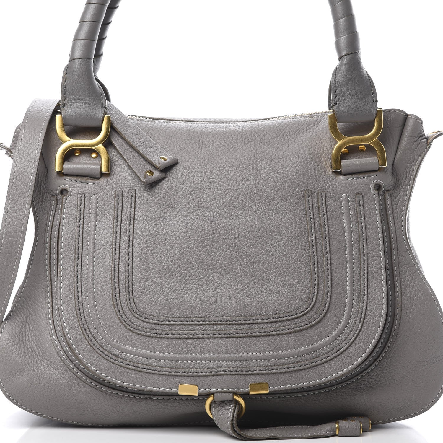 Chloe Calfskin Medium Marcie Satchel Cashmere Grey 9 of 16
