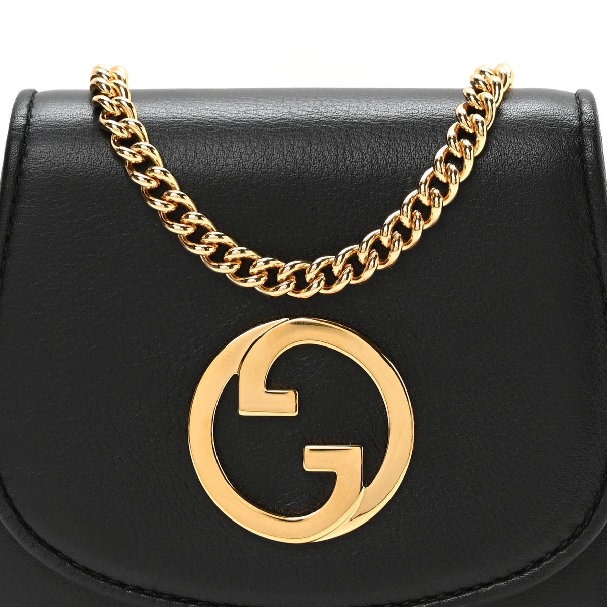 Roxy Calfskin Medium Blondie Chain Wallet Black