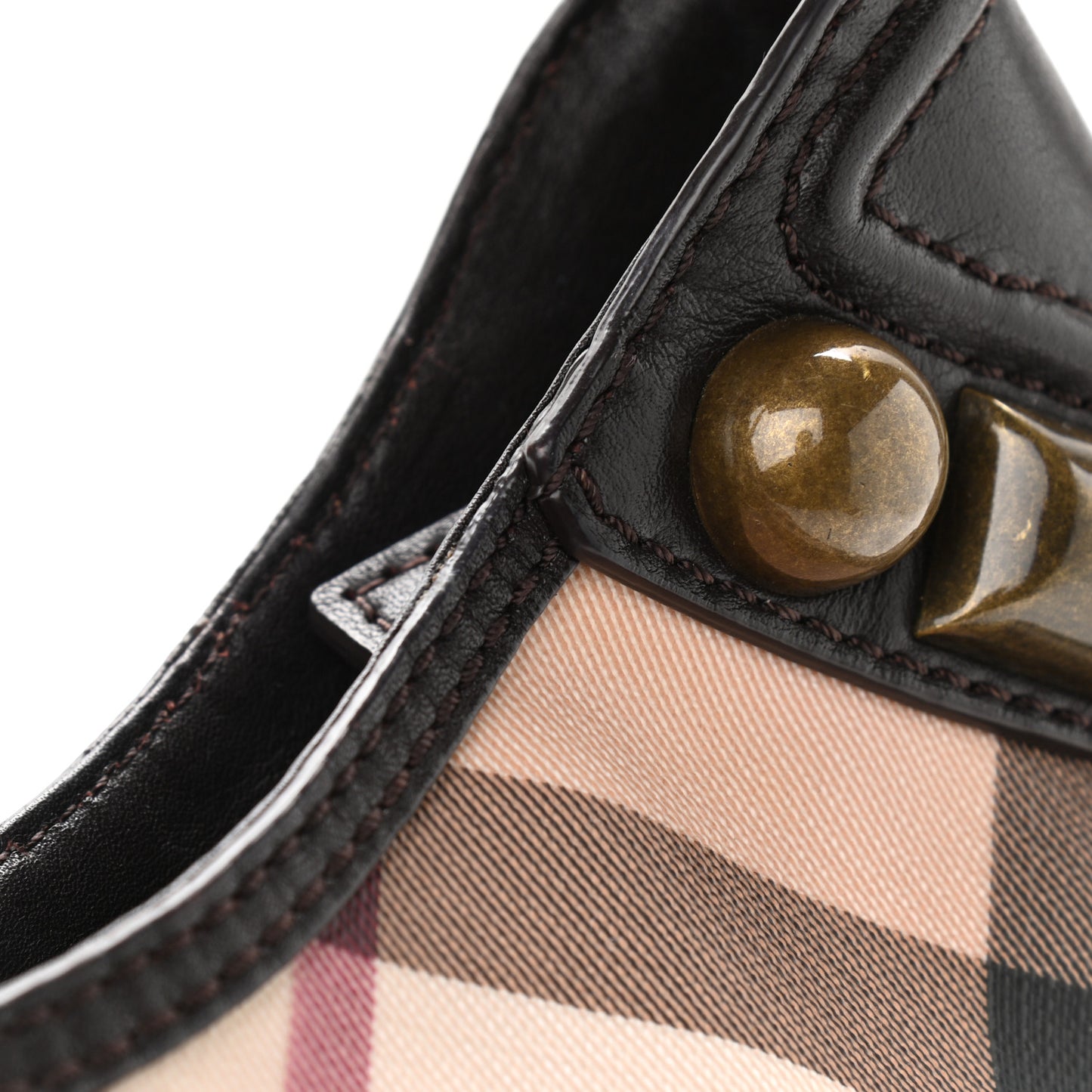 Nova Check Mega Stud Medium Alverton Hobo Chocolate