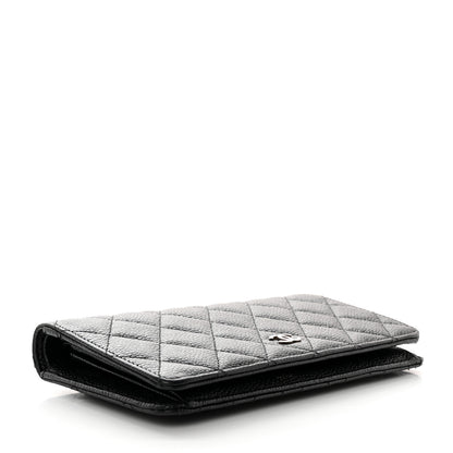 Chanel Caviar Quilted Yen Wallet Black 4 of 15