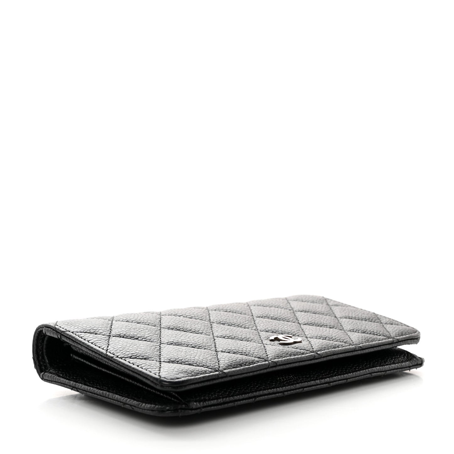 Caviar Quilted Yen Wallet Black