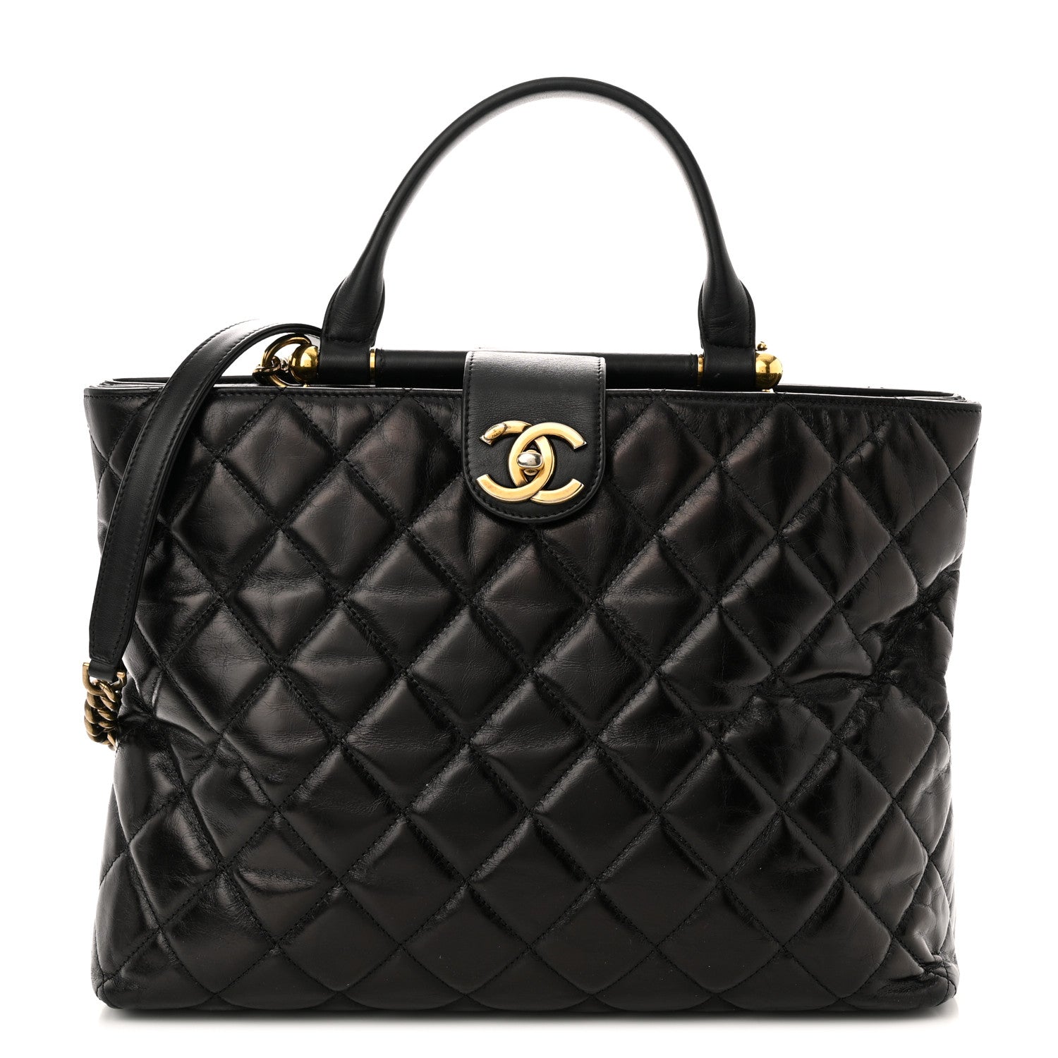 Chanel leather shoulder bag black 1 of 14