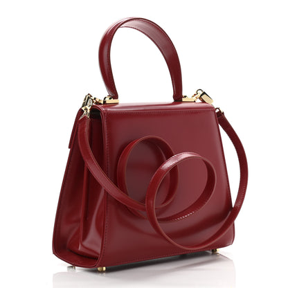 Salvatore Ferragamo Brushed Off Calfskin Small Iconic Top Handle Red 2 of 9