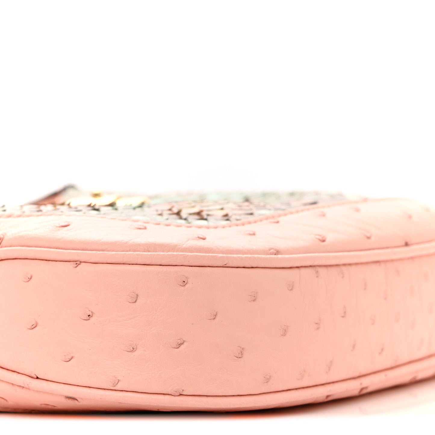 Snakeskin Ostrich Calfskin Small Jackie 1961 Hobo Pink Multicolor