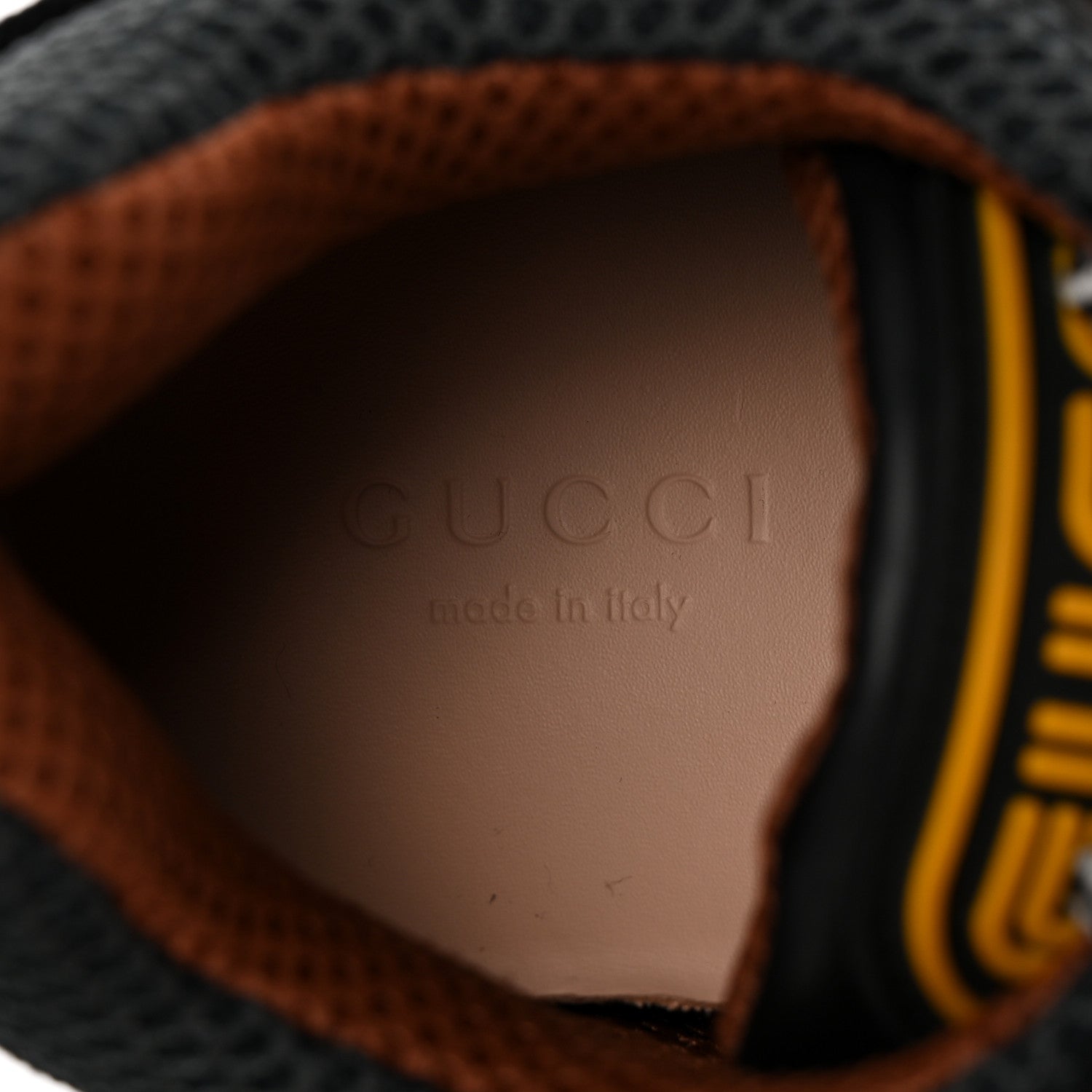 Gucci X SEGA Mesh Suede Calfskin Removable Crystals Mens Flashtrek Sneakers 36 Loess Black Olive Green 7 of 9