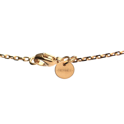 Hermes Gold Plated Swift As De Coeur Necklace Etoupe 7 of 7