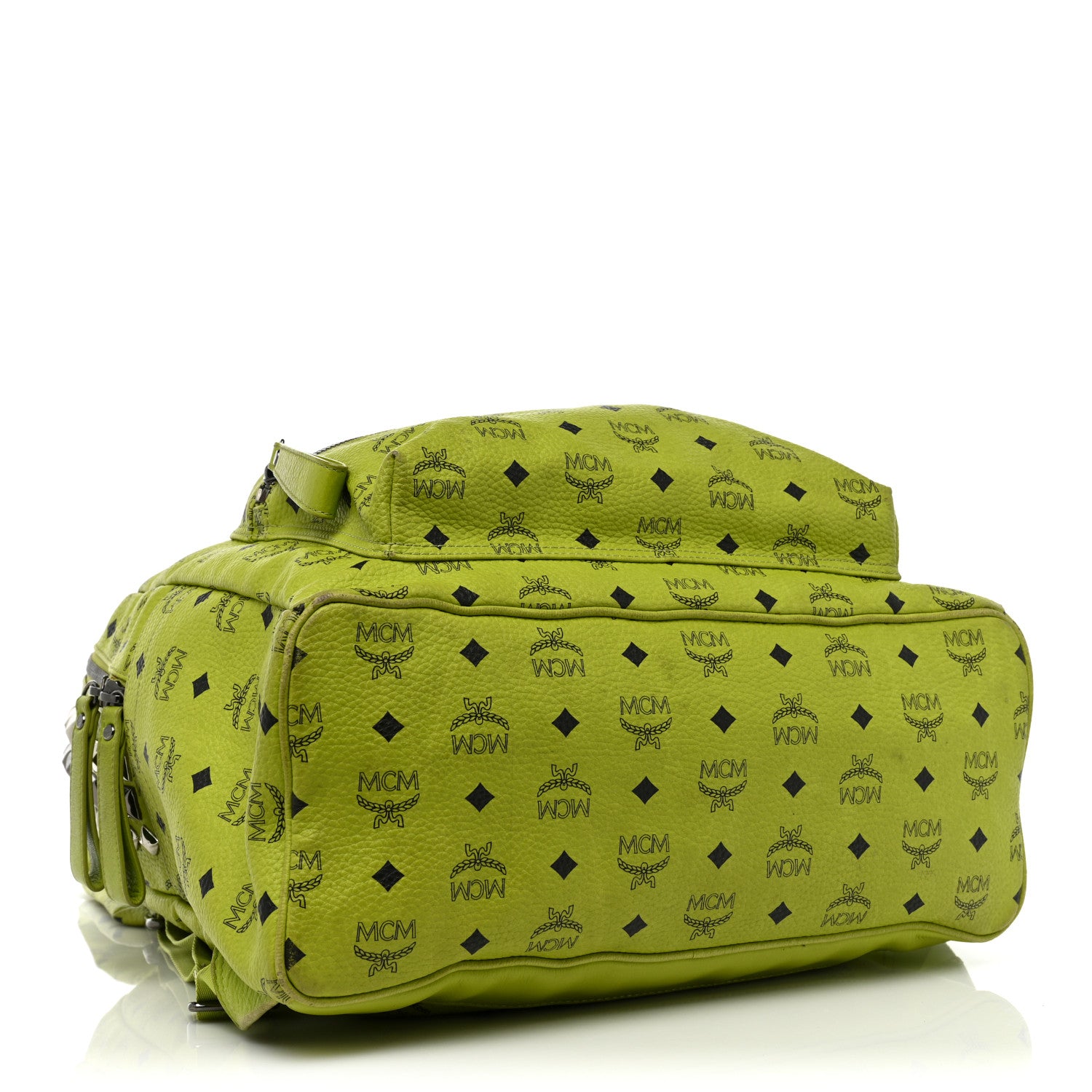 MCM Visetos Crown Stud Large Stark Backpack Green 1195508
