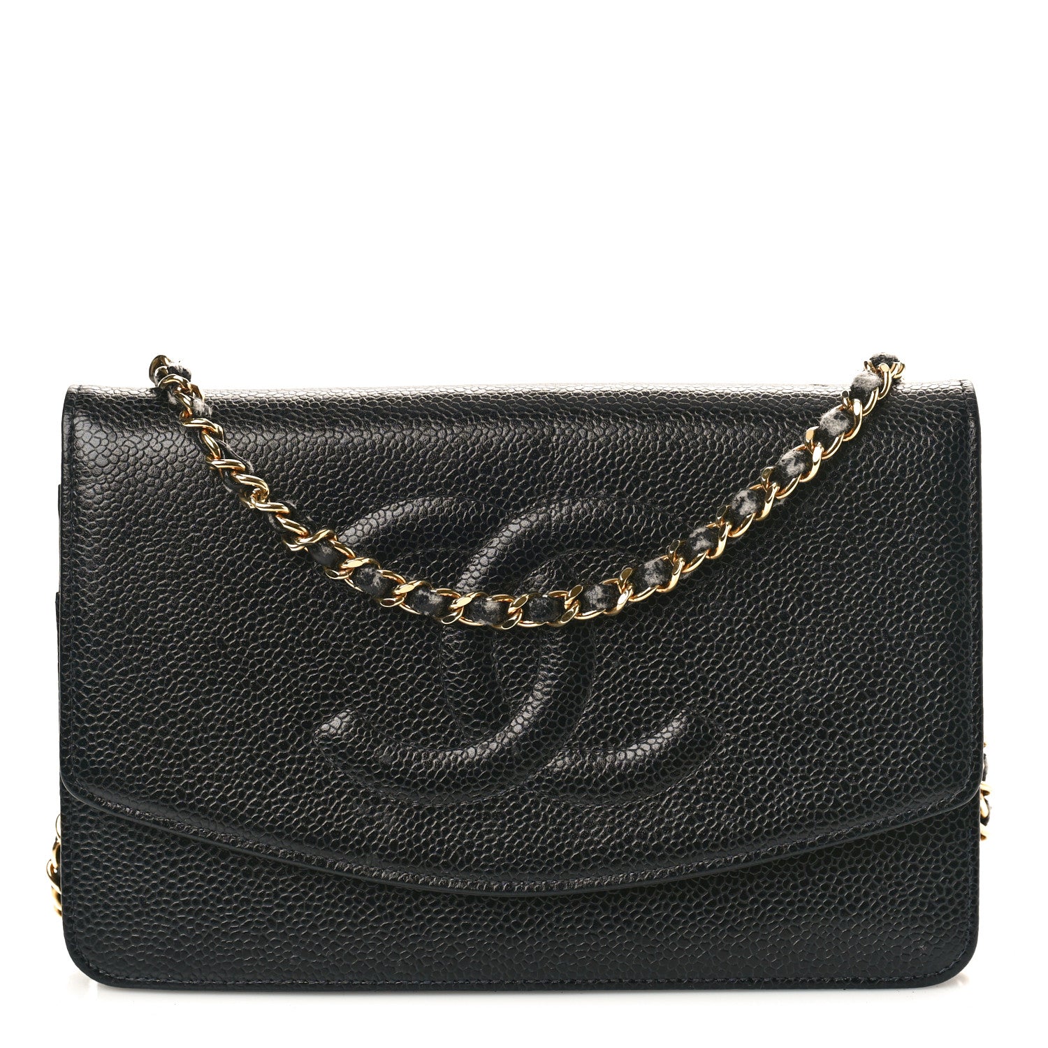 Chanel Caviar Timeless CC Wallet on Chain WOC Black 1 of 12