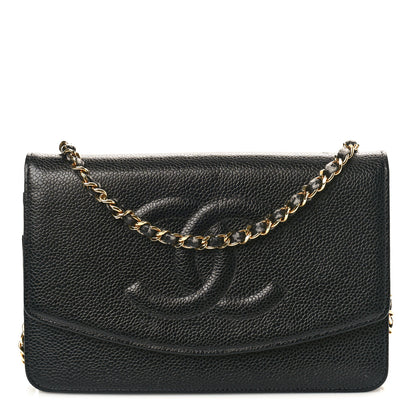 Chanel Caviar Timeless CC Wallet on Chain WOC Black 1 of 12