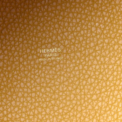 Hermes Taurillon Clemence Picotin Lock 22 MM Jaune Ambre 6 of 9