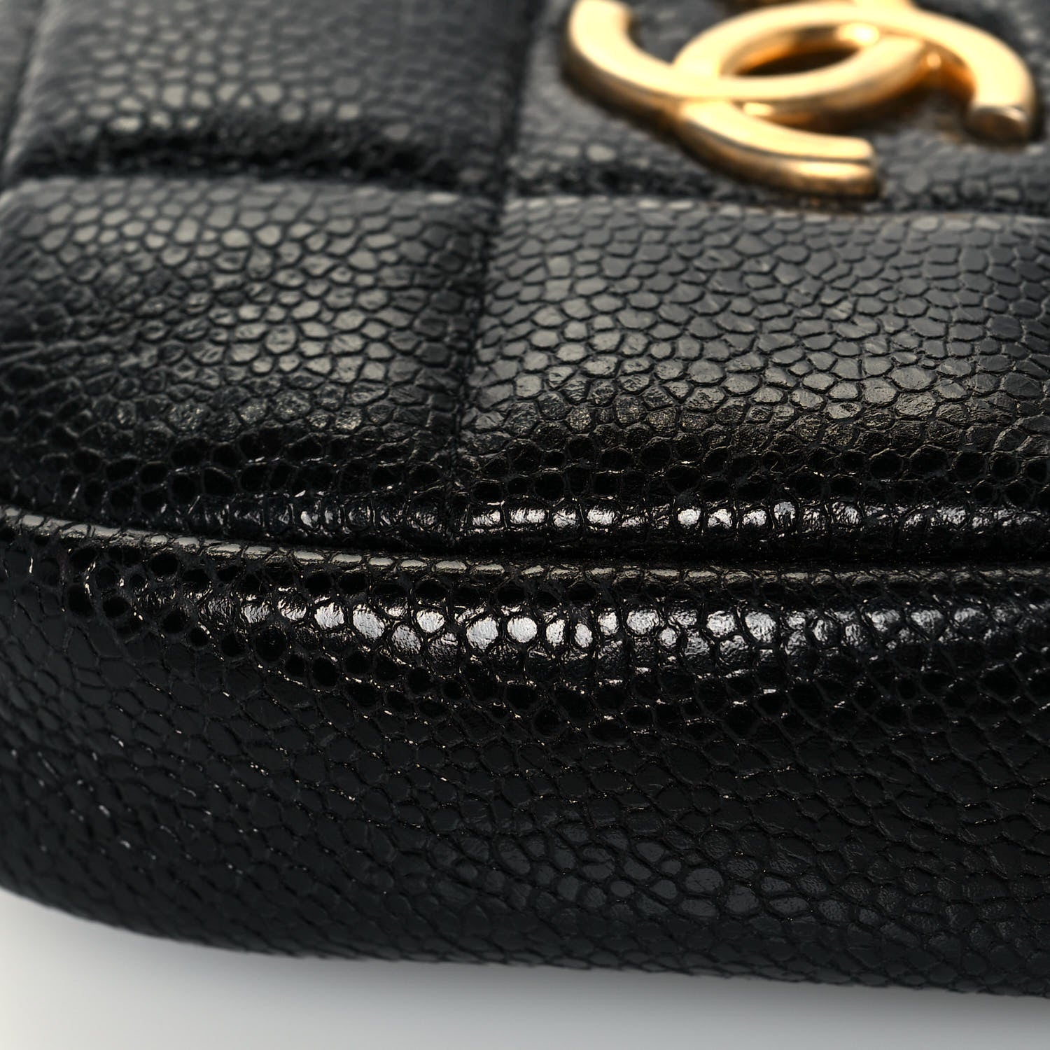 Chanel Caviar Quilted Coin Purse Belt Bag Black 10 of 12