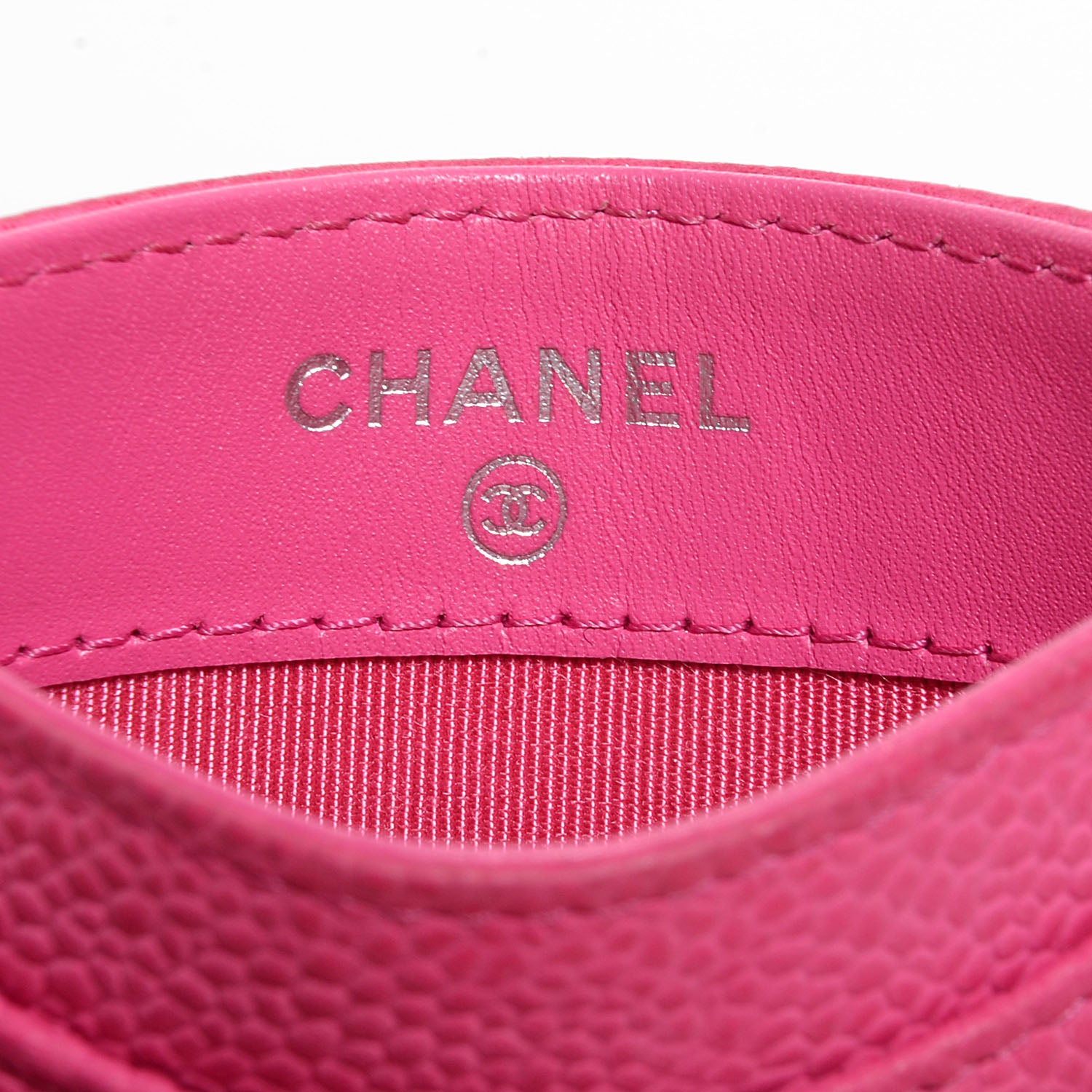 Chanel Iridescent Caviar Quilted Card Holder Pink 6 of 9