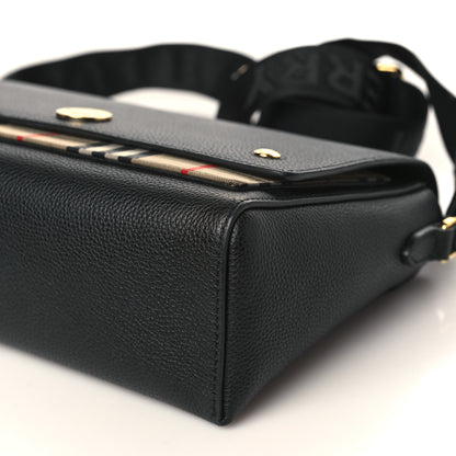 Burberry Grainy Calfskin Vintage Check Note Crossbody Bag Black 8 of 10