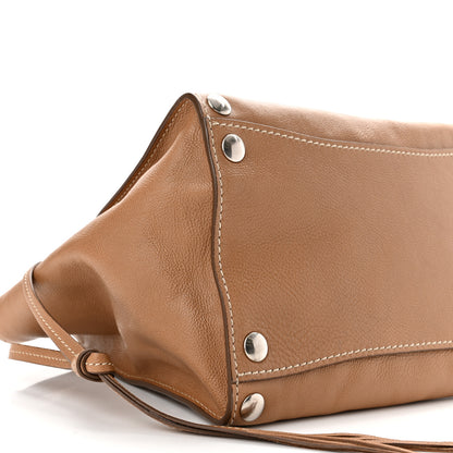 Prada Glace Calf Studded Twin Pocket Tote Caramel 8 of 11