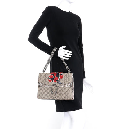 Gucci GG Supreme Monogram Kingsnake Embroidered Medium Dionysus Shoulder Bag Beige 3 of 8