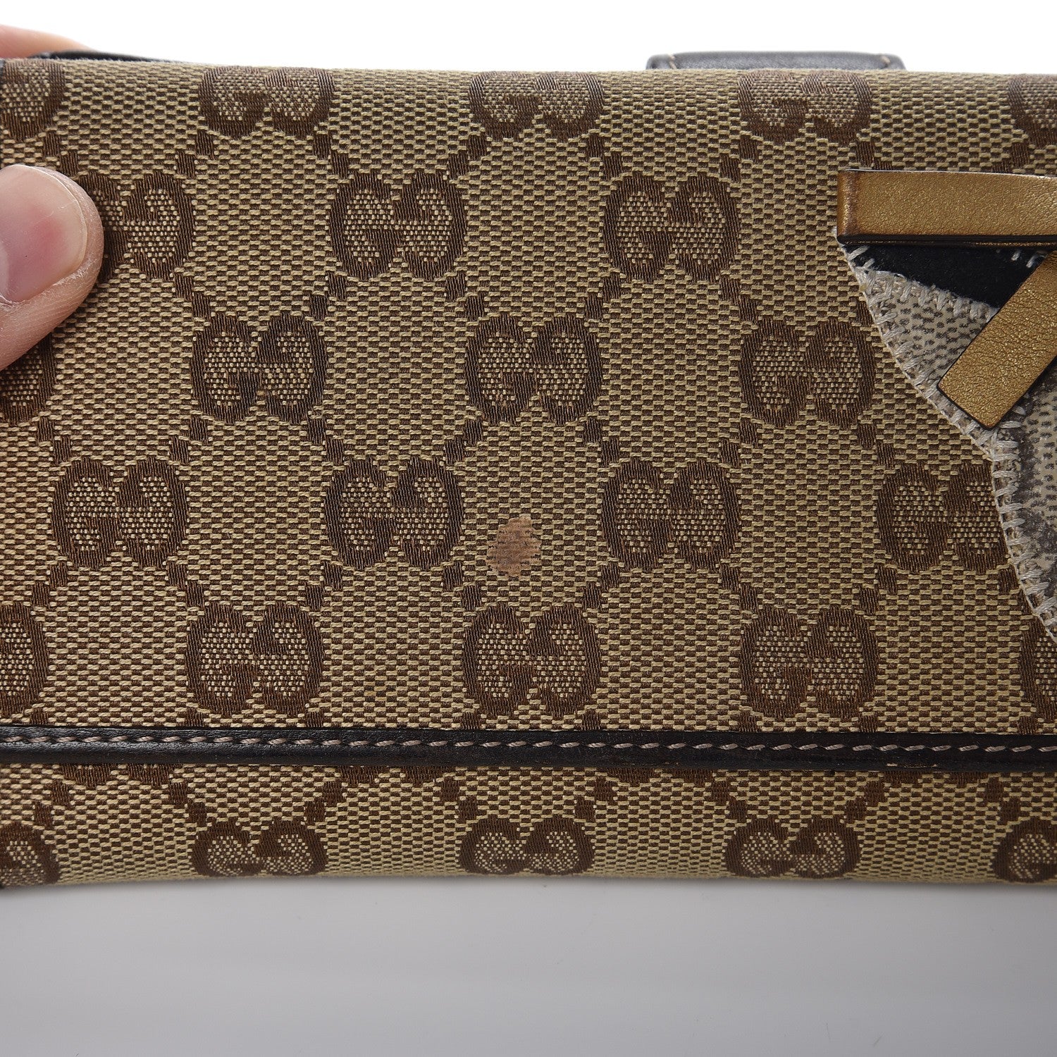 Gucci Monogram Guccioli Brando Chihuahua Continental Wallet Dark Brown 12 of 17