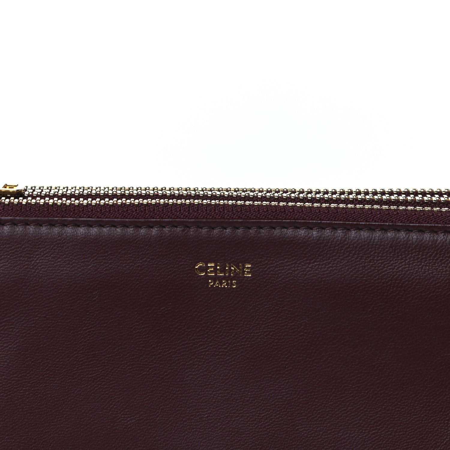 Celine Lambskin Small Trio Crossbody Bag Burgundy 9 of 9