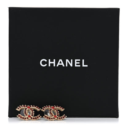 Chanel Enamel Poured Glass CC Earrings Gold 5 of 5