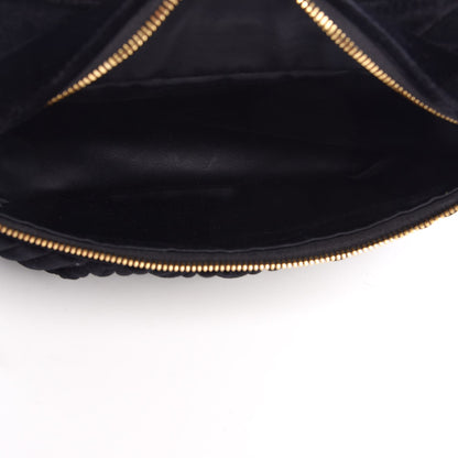 Miu Miu Velluto Matelasse Rider Shoulder Bag Black 8 of 9