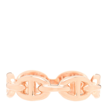 Hermes 18K Rose Gold PM Chaine d'Ancre Enchainee Ring 57 8 3 of 5