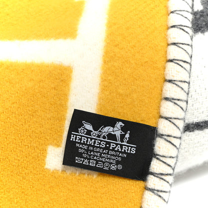 Hermes Wool Cashmere Avalon III Blanket Gris Soleil 3 of 4
