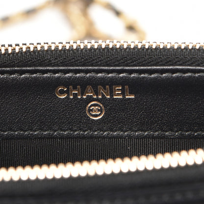 Chanel Caviar Quilted CC Filigree Clutch With Chain Black 7 of 10