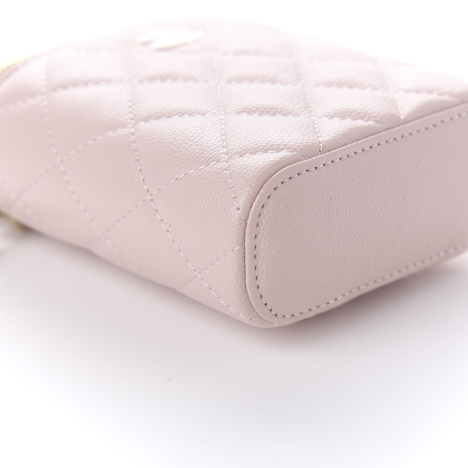 Chanel Caviar Quilted Small Vertical Coco Beauty Vanity Case With Chain Light Pink 6 of 11