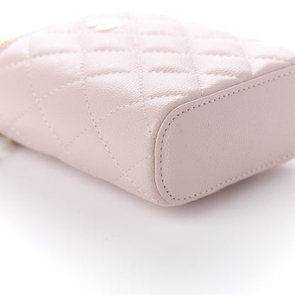 Chanel Caviar Quilted Small Vertical Coco Beauty Vanity Case With Chain Light Pink 6 of 11