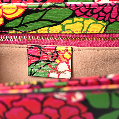 Gucci X KEN SCOTT New Shangai Calfskin Pomponica Print Horsebit 1955 Shoulder Bag  Multicolor Fuxia Pompon 6 of 10